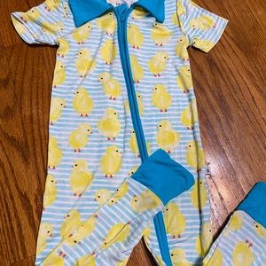 Birdie Bean Collared Chick Zipup Onesie